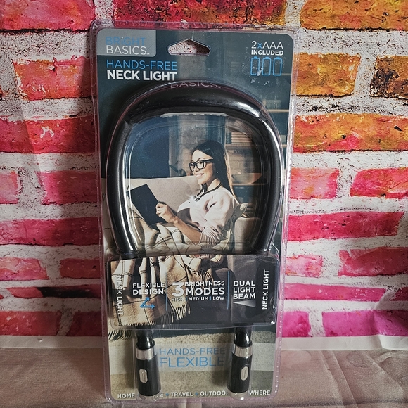 Bright Basics Book Light for Reading Hands-Free Flexible Silicone Arms Black - Picture 1 of 5